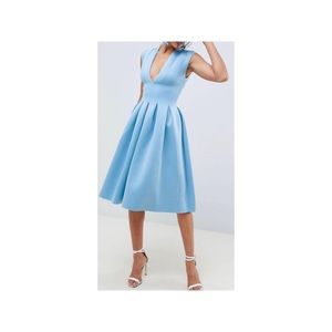 ASOS Scuba Seamed Open Back Dress